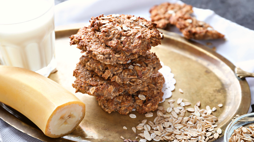 Receita de Biscoitos de Aveia e Banana